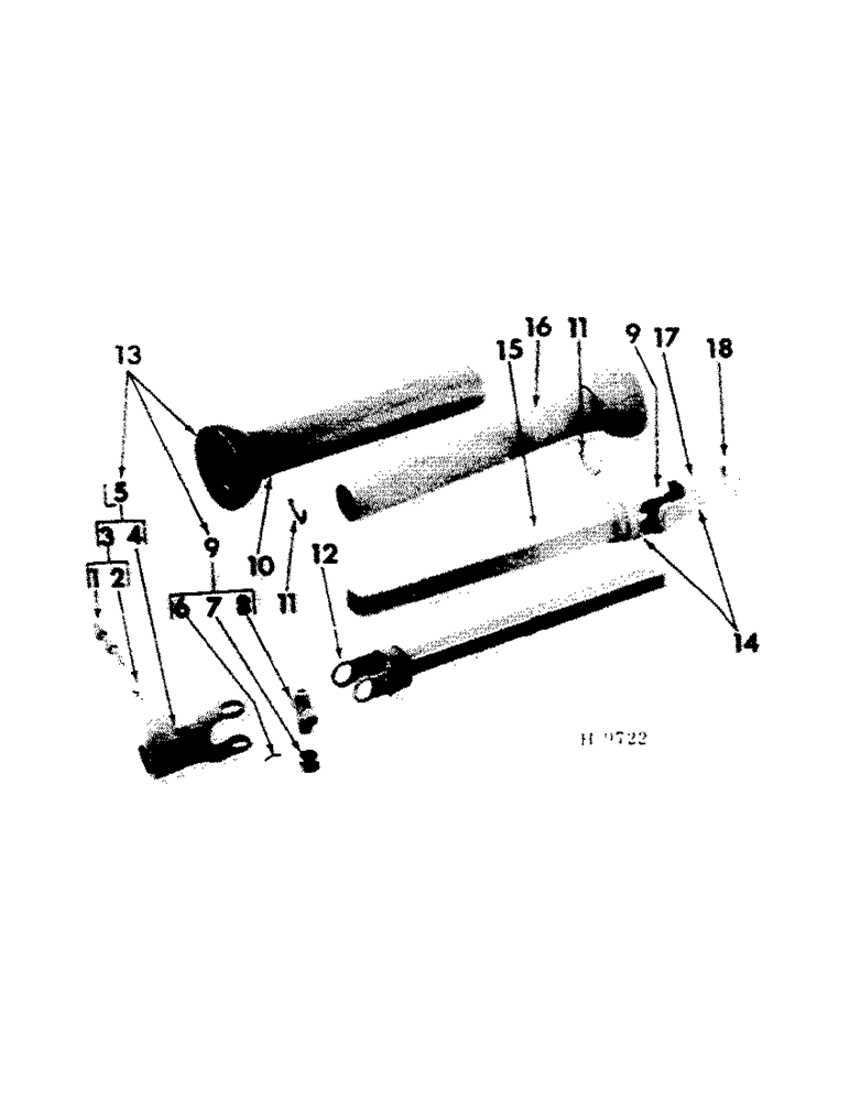 Схема запчастей Case IH 155 - (J-09) - FRONT DRIVE UNIVERSAL ASSEMBLY (540 RPM) (HAYES STEEL) 