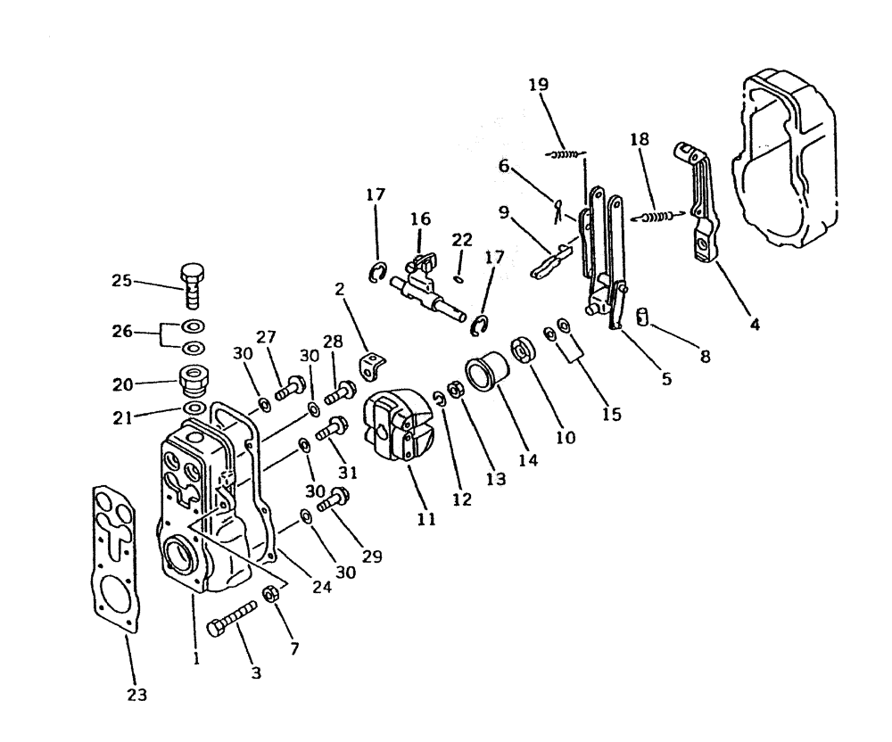Схема запчастей Case IH 7700 - (C01-36) - FUEL PUMP GOVERNOR - (B) (KOMATSU) Engine & Engine Attachments