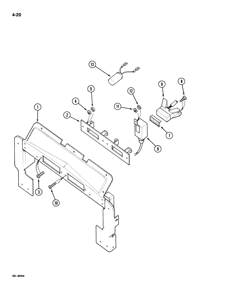 Схема запчастей Case IH 395 - (4-020) - FUSE BOX (04) - ELECTRICAL SYSTEMS