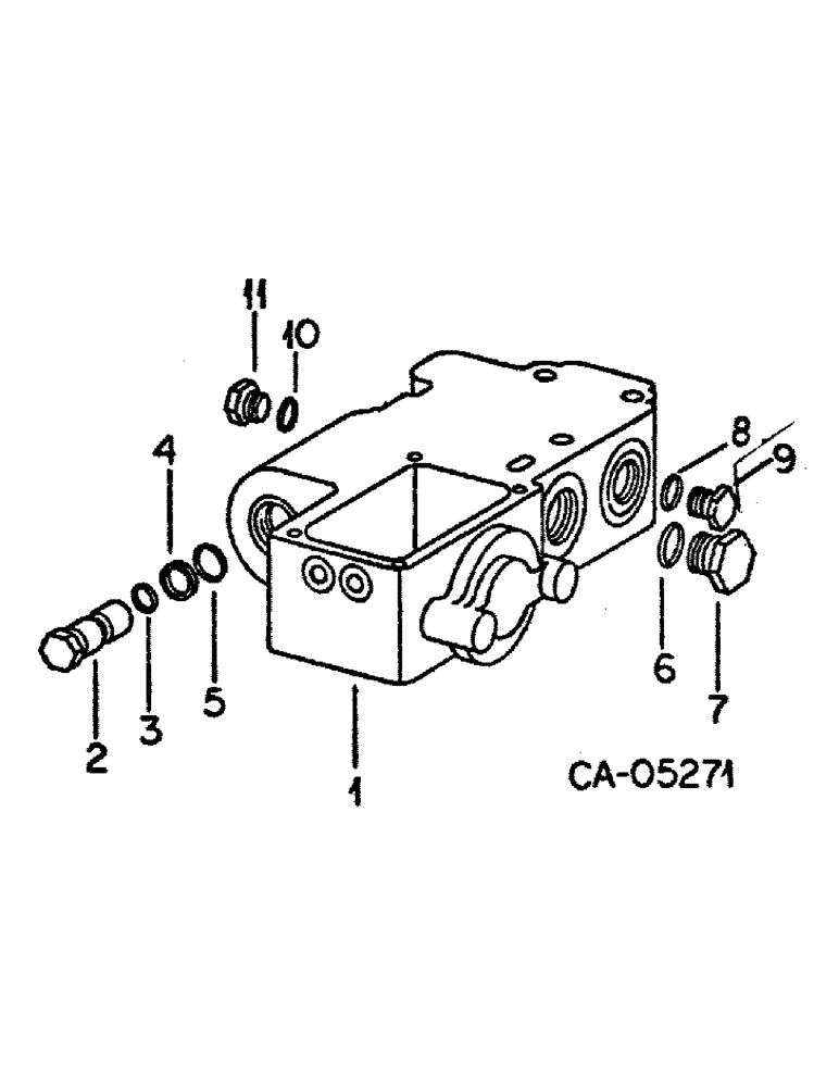 Схема запчастей Case IH 886 - (10-25[A]) - HYDRAULIC, RELIEF VALVE MANIFOLD, MODELS WITHOUT DRAFT CONTROL (07) - HYDRAULICS