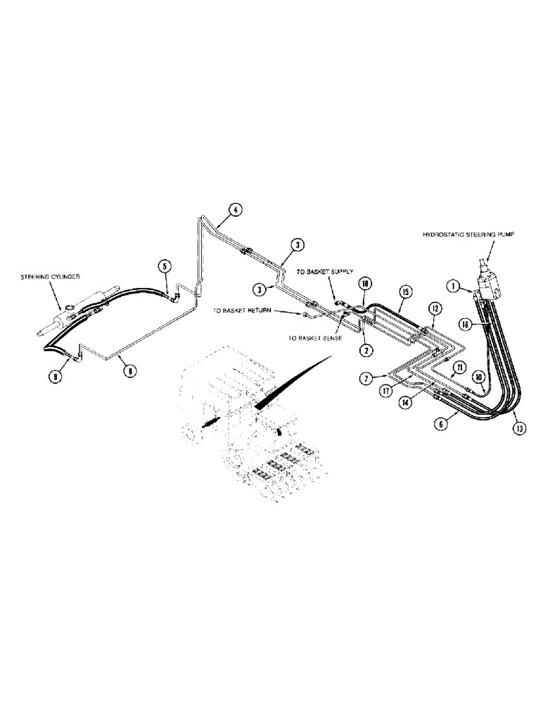Схема запчастей Case IH 1800 - (1-12) - PICTORIAL INDEX, STEERING SYSTEM (00) - PICTORIAL INDEX