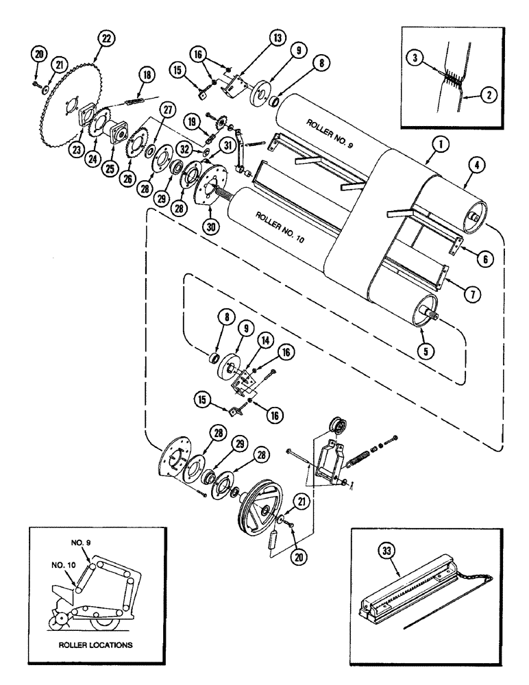 Схема запчастей Case IH 3440 - (48) - BELTS AND ROLLER ASSEMBLIES 9 AND 10 