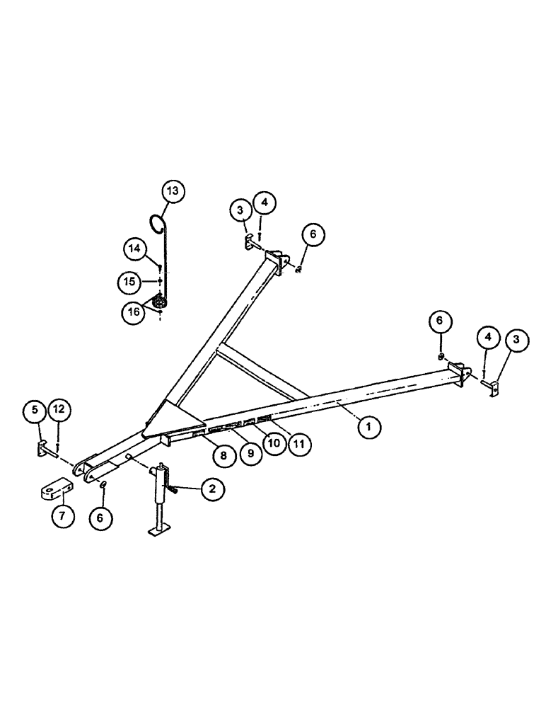 Схема запчастей Case IH CONCORD - (B30) - DRAWPOLE, TWO SECTION, DISCONTINUED 