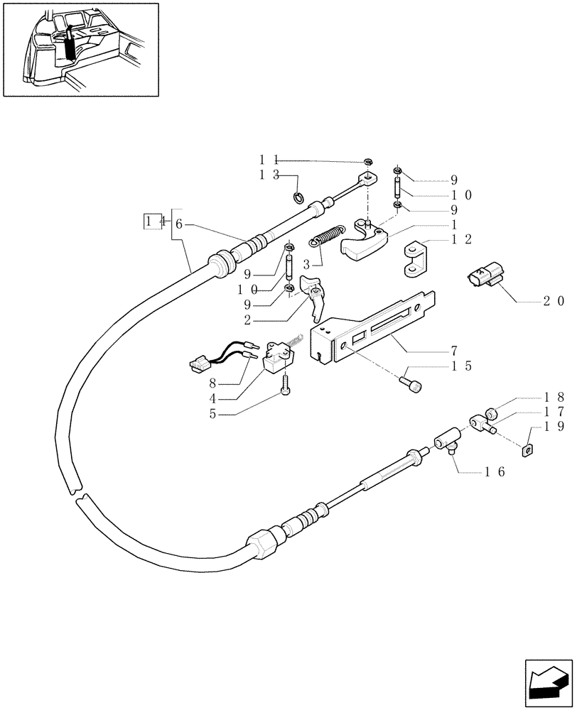 Схема запчастей Case IH MAXXUM 115 - (1.96.1/02[03]) - MDC FOR HEAVY DUTY AXLE - "LIFT-O-MATIC" CONTROL (VAR.330840-331840-331914) (10) - OPERATORS PLATFORM/CAB