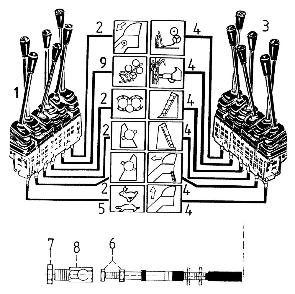 Схема запчастей Case IH 7700 - (G01[09]) - HAND CONTROLS Leg Base Cutter