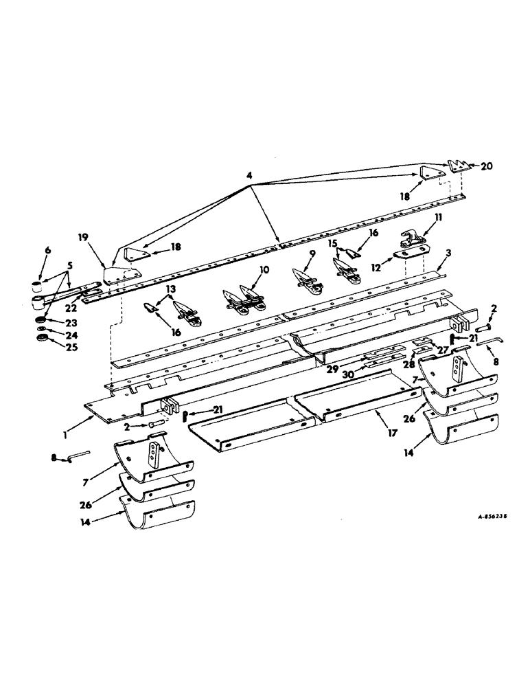 Схема запчастей Case IH 816 - (G-31) - CUTTER BAR, KNIVES, STONE SHOE AND RELATED PARTS 