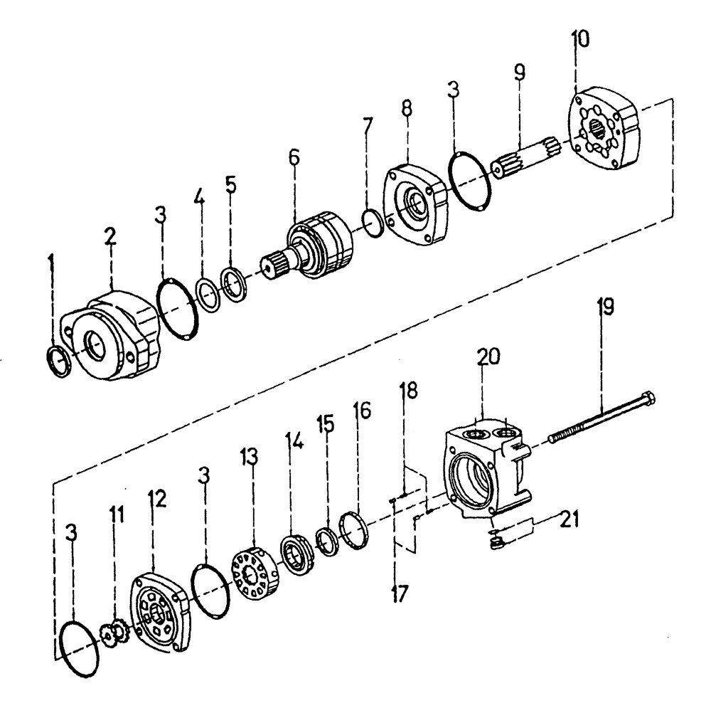 Схема запчастей Case IH 7700 - (B03[02]) - HYDRAULIC MOTOR 2000 CHAR-LYNN: 18.7 CU. IN. Hydraulic Components & Circuits