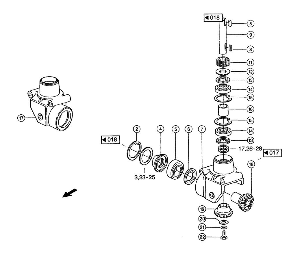 Схема запчастей Case IH 684 - (0021) - CHAIN DRIVE, INNER (58) - ATTACHMENTS/HEADERS