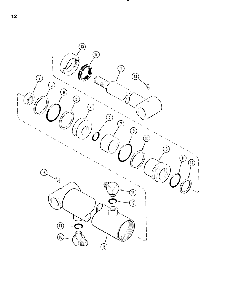 Схема запчастей Case IH 56L - (12) - LIFT CYLINDER (35) - HYDRAULIC SYSTEMS