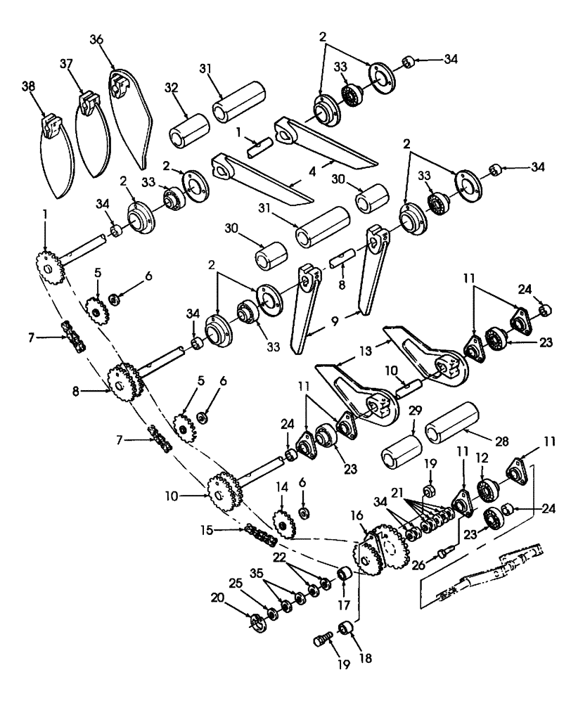 Схема запчастей Case IH SBX550 - (019) - FEEDER, 3 ROTOR (60) - PRODUCT FEEDING