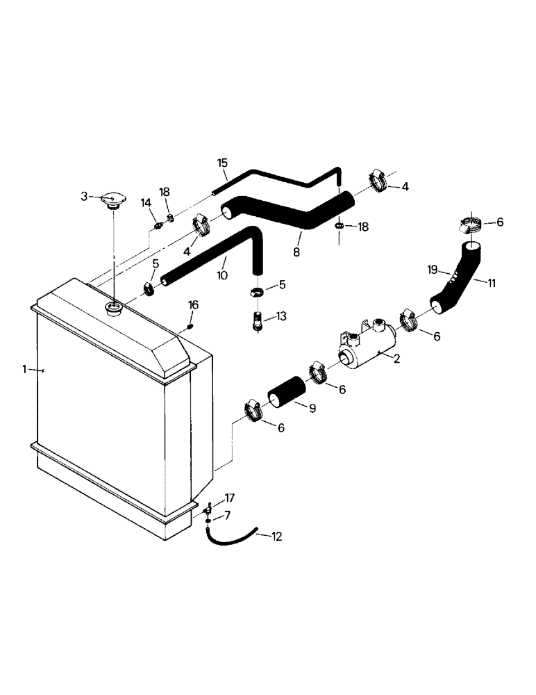 Схема запчастей Case IH KS-325 - (04-12) - RADIATOR AND HOSES, CUMMINS 855 ENGINE (04) - Drive Train