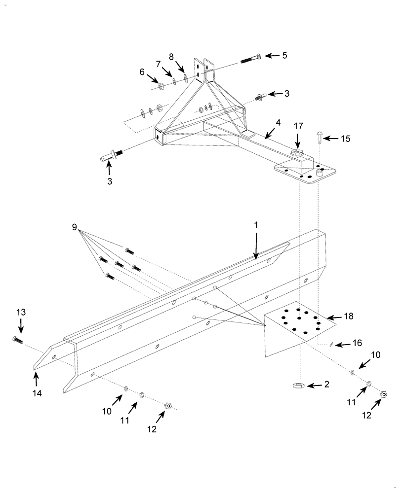 Схема запчастей Case IH WORK EZ 72SL - (001[01]) - LIGHT DUTY REAR BLADE - ON & ABOVE SN YAWBR2096-WORK EZ 60SL & YAWBS1000-WORK EZ 72SL 