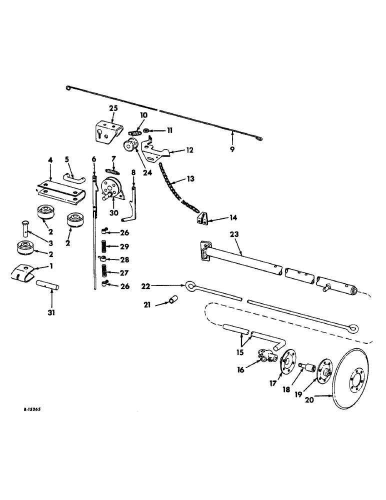 Схема запчастей Case IH 658 - (L-19) - MARKER UNIT, DISK TYPE 