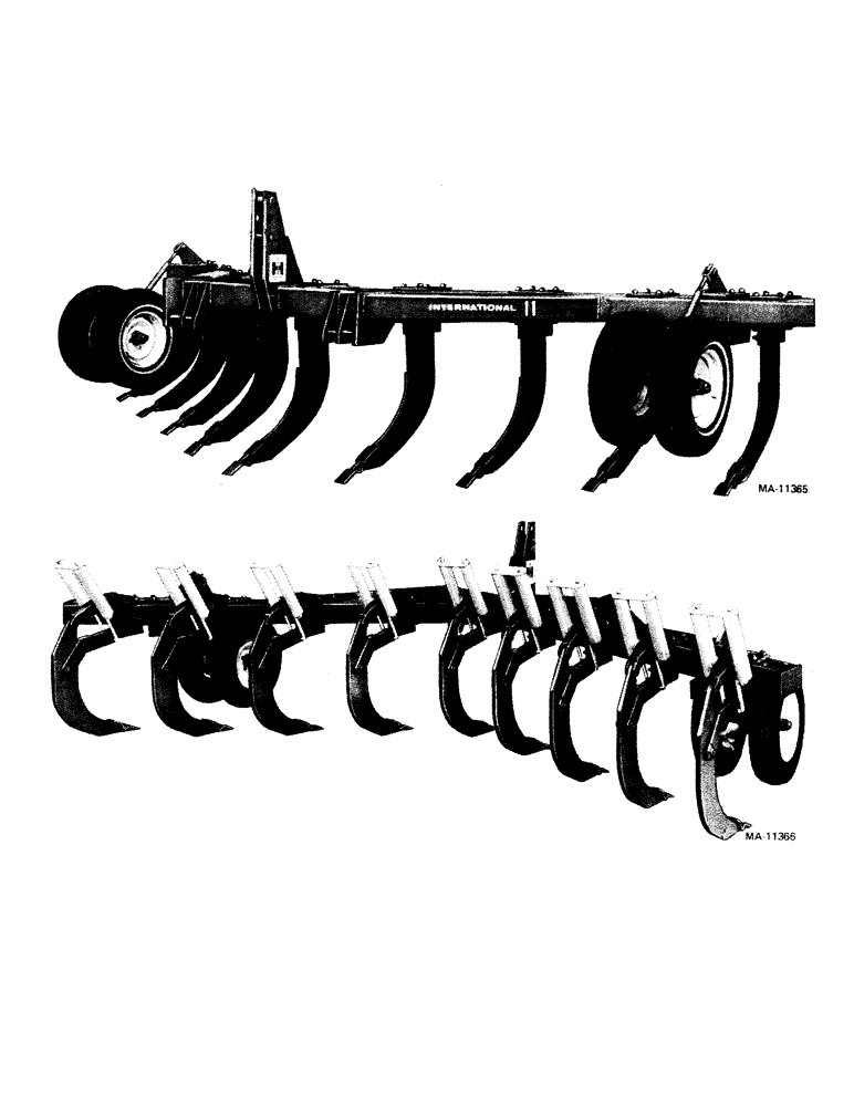 Схема запчастей Case IH 11 - (A-17) - 11 SUBSOIL CHISEL, BUILT 1976 TO 1978, RIGID SHANK, AUTOMATIC SHANK 