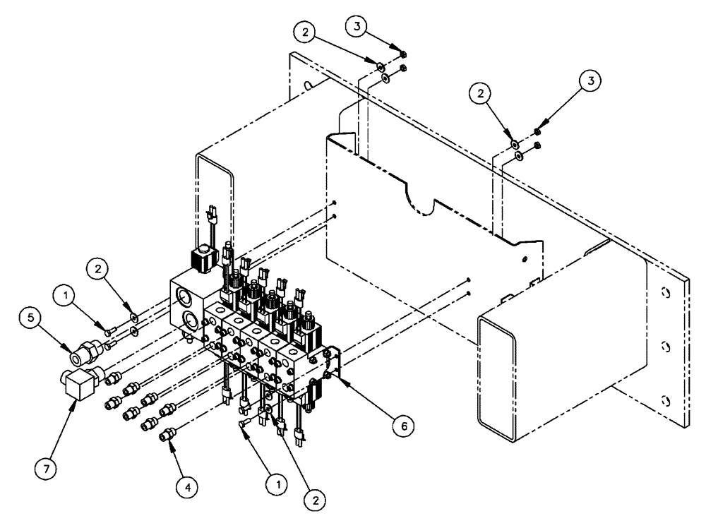 Схема запчастей Case IH FLX610 - (03-011) - STACK VALVE GROUP 70 (09) - BOOMS