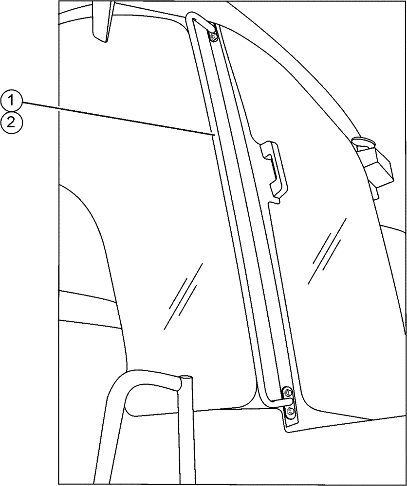 Схема запчастей Case IH SPX4260 - (02-010) - GRAB RAIL GROUP Cab Exterior