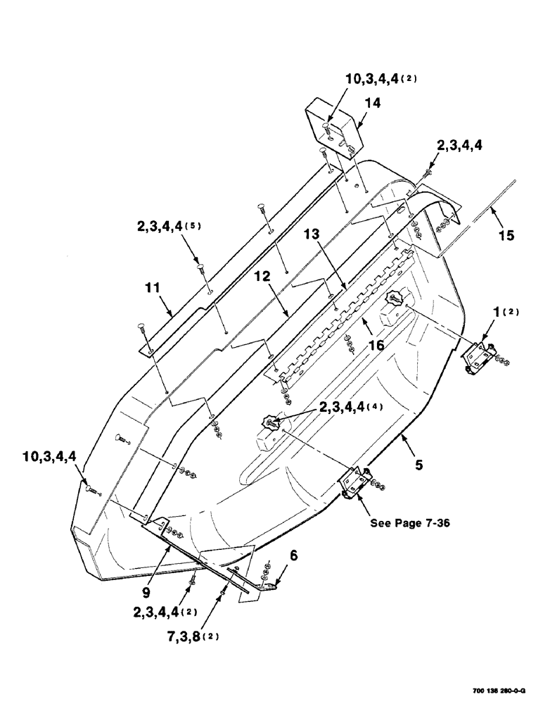 Схема запчастей Case IH SC414 - (7-34) - SHIELD ASSEMBLY (RIGHT) (09) - CHASSIS