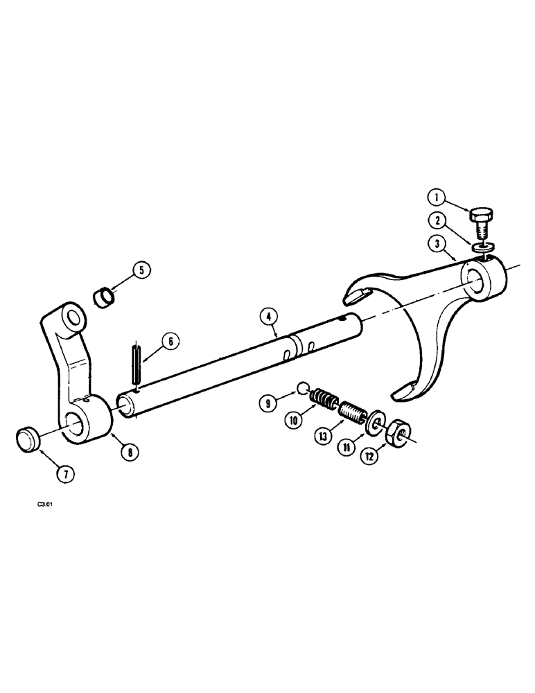 Схема запчастей Case IH 2120 - (6-022) - SPEED REDUCER CONTROL - INNER, 8+8 (06) - POWER TRAIN