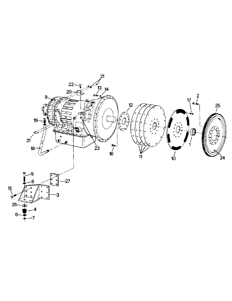 Схема запчастей Case IH PT225 - (04-56) - TRANSMISSION MOUNTING & ATTACHING PARTS, PTA 280, CAT & 325 (04) - Drive Train