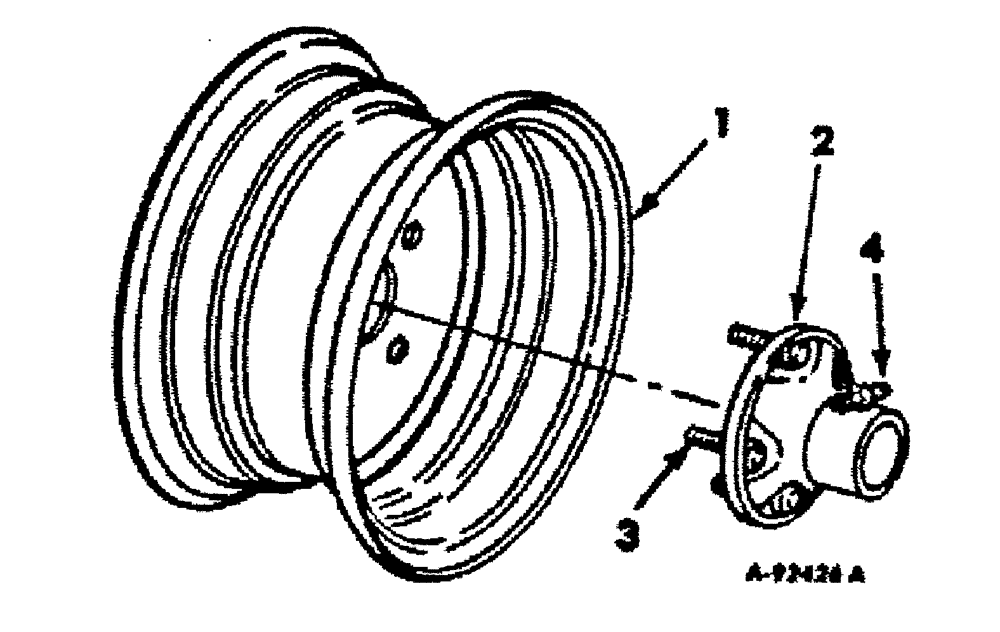 Схема запчастей Case IH 185 - (15-01) - WHEELS AND TRACTION, FRONT WHEELS, HUB TYPE Wheels & Traction