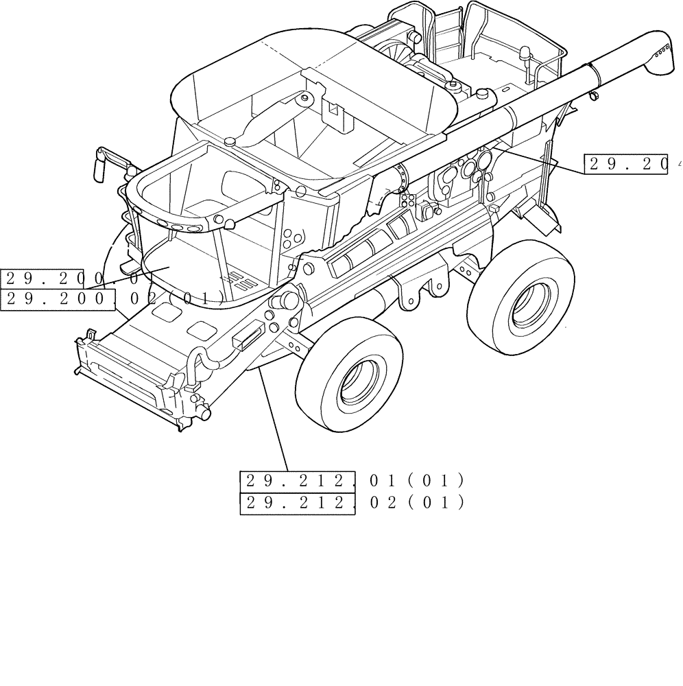 Схема запчастей Case IH 2577 - (00.000.29) - PICTORIAL INDEX - HYDROSTATIC TRANSMISSION (00) - GENERAL & PICTORIAL INDEX