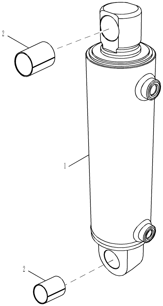 Схема запчастей Case IH MX305 - (08-33) - CYLINDER ASSEMBLY - HITCH (110 MM) (08) - HYDRAULICS