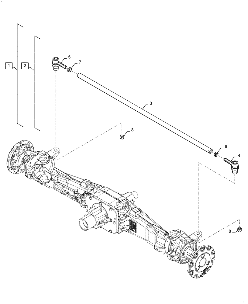 Схема запчастей Case IH FARMALL 65A - (41.106.AD[01]) - FRONT AXLE TIE ROD (41) - STEERING