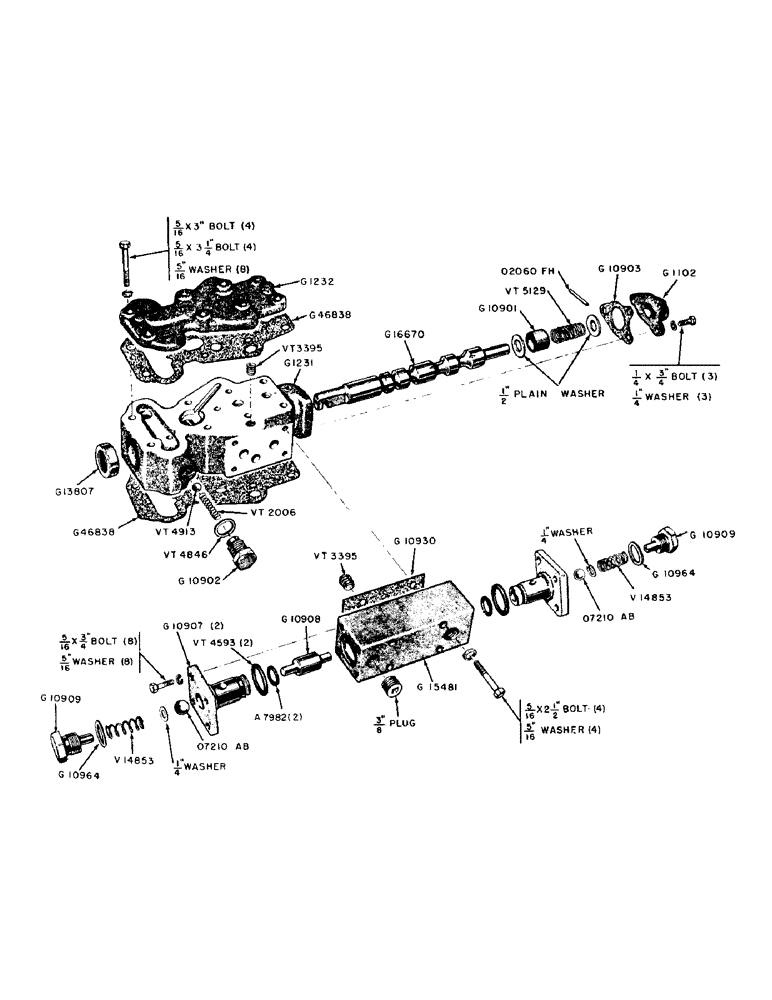 Схема запчастей Case IH 300-SERIES - (156) - G13983 AND G13985 HYDRAULIC CONTROL VALVE PARTS (08) - HYDRAULICS