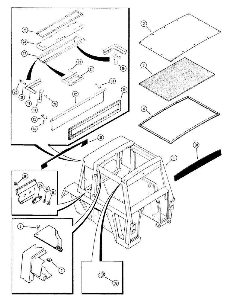 Схема запчастей Case IH 870 - (290) - CAB, UPPER SHEET METAL, BETTENDORF (09) - CHASSIS/ATTACHMENTS