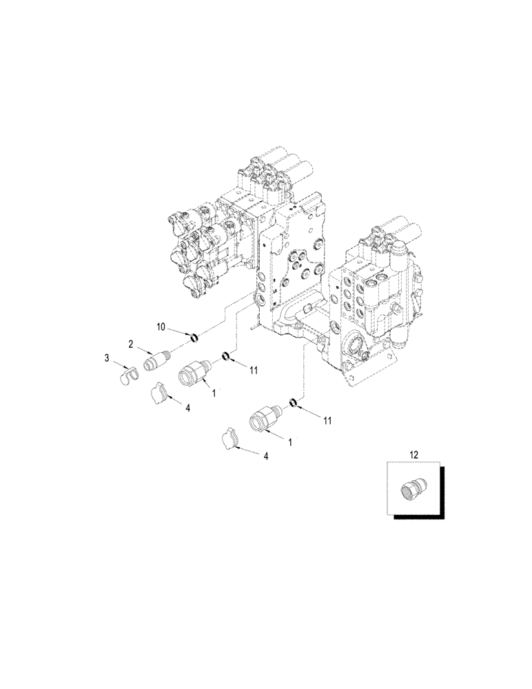 Схема запчастей Case IH STEIGER 335 - (08-35) - COUPLERS - POWER BEYOND (08) - HYDRAULICS