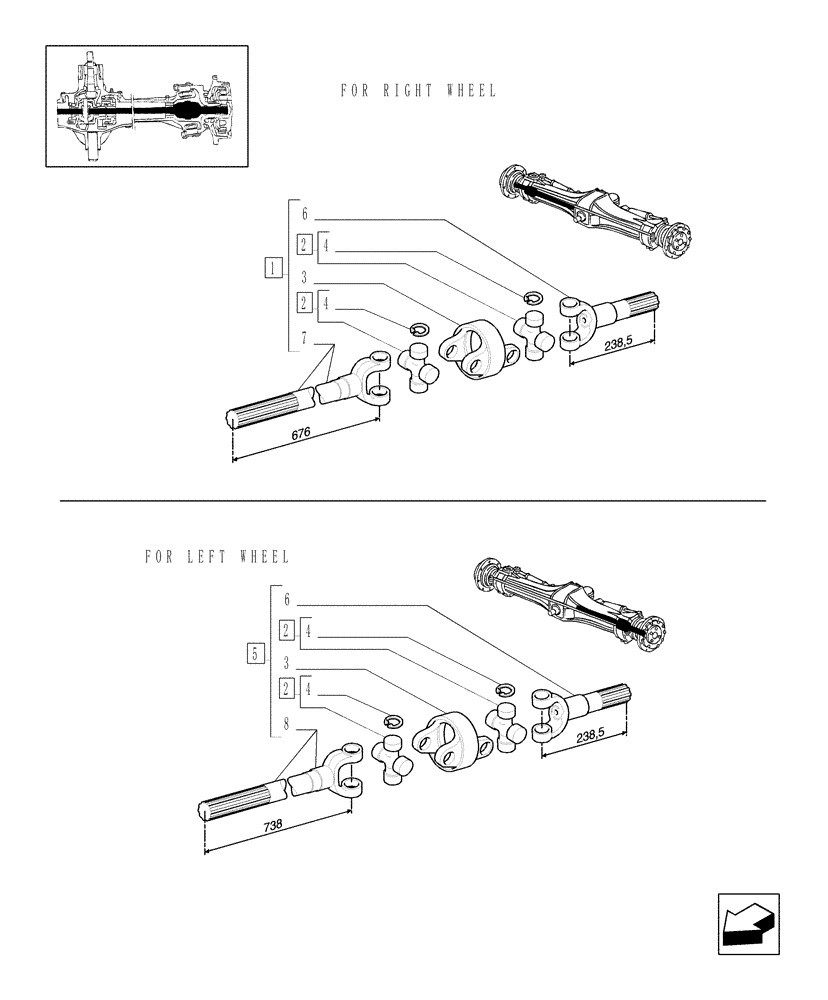 Схема запчастей Case IH MXM140 - (1.40.3/10A) - (VAR.420) 4WD FRONT AXLE WITH SUSPENSIONS AND TERRALOCK -SEMI POWER SHIFT - AXLE-SHAFT ARTICULATED (04) - FRONT AXLE & STEERING