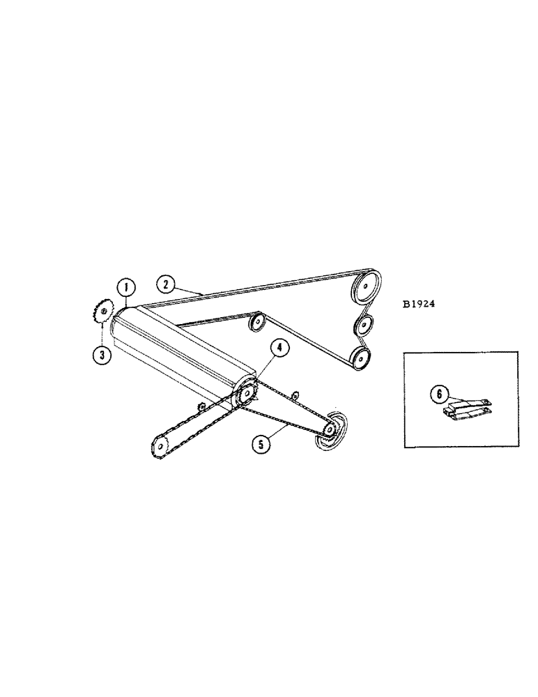 Схема запчастей Case IH 1010 - (128[B]) - SLOW BEATER SPEED ATTACHMENT, BEFORE SERIAL NUMBER 8262501 (72) - SEPARATION