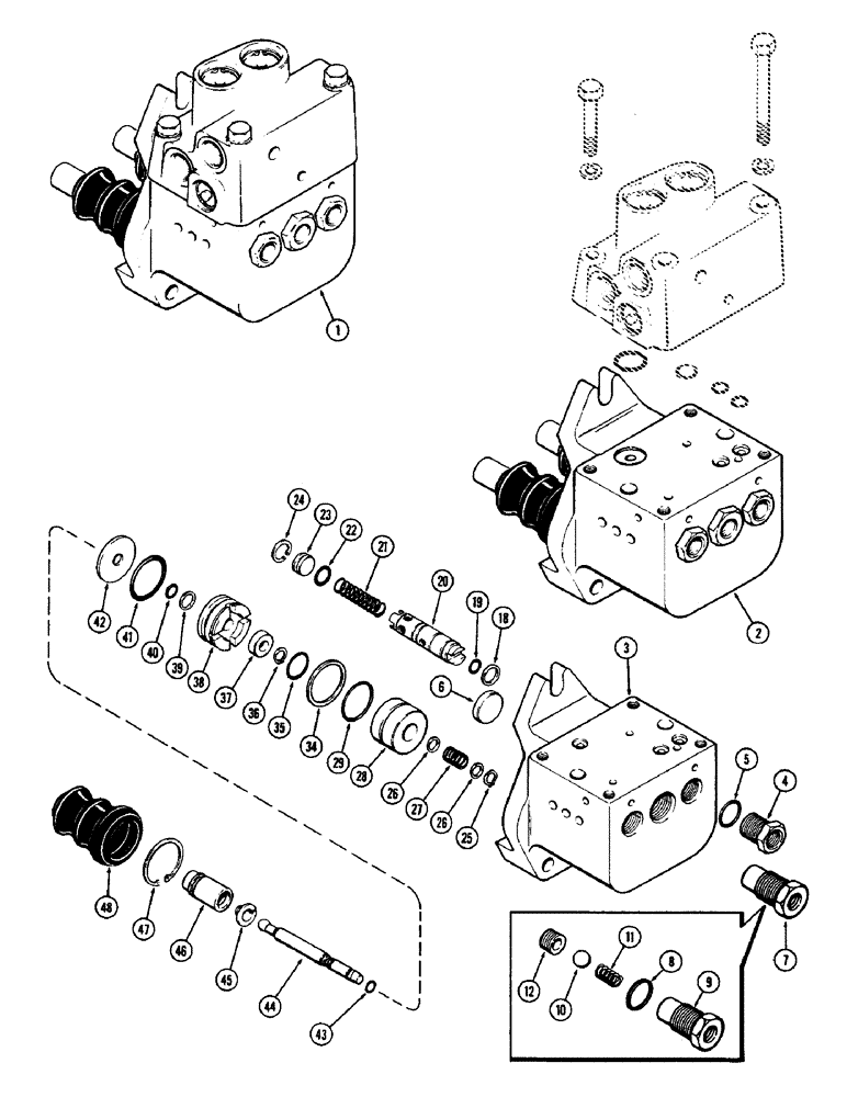 Схема запчастей Case IH 1370 - (154) - POWER ASSIST BRAKE SYSTEM, POWER ASSIST BRAKE VALVE ASSEMBLY, USED WITHOUT DIFFERENTIAL LOCK (07) - BRAKES