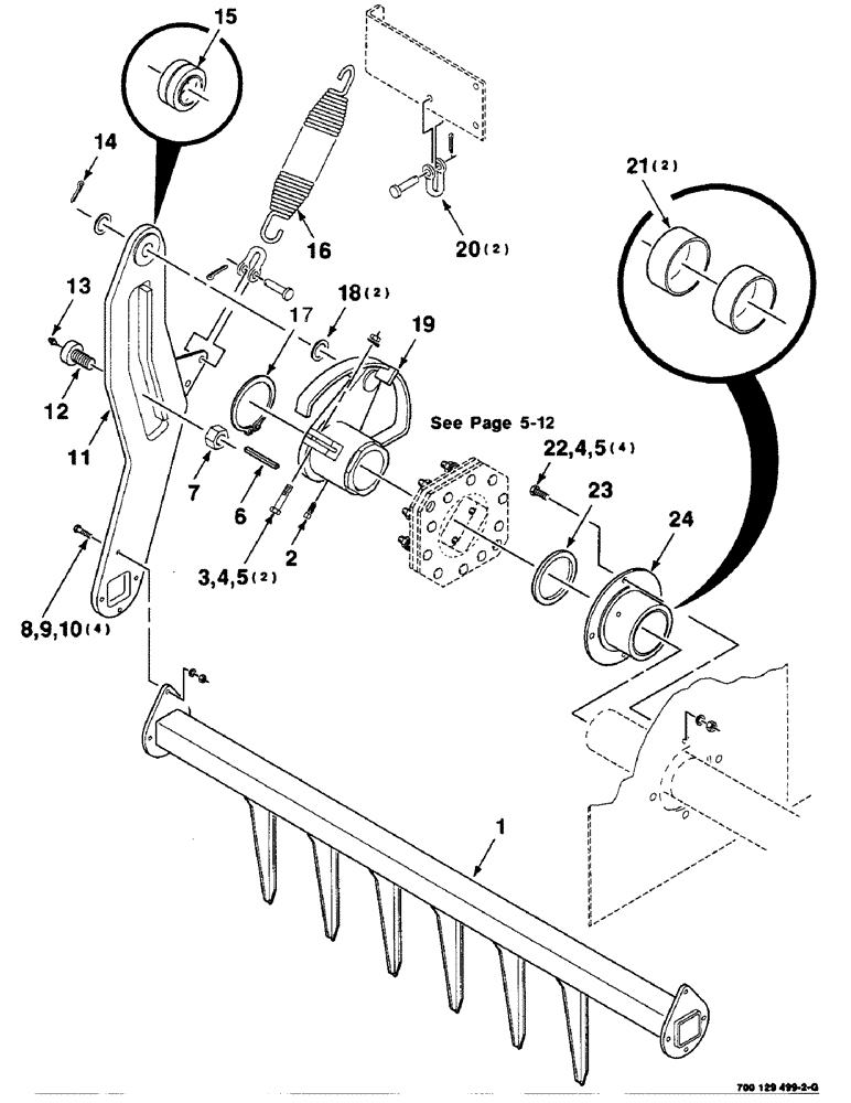Схема запчастей Case IH 8590 - (5-10) - STUFFER AND STUFFER CLUTCH DRIVE ASSEMBLY, RIGHT (13) - FEEDER