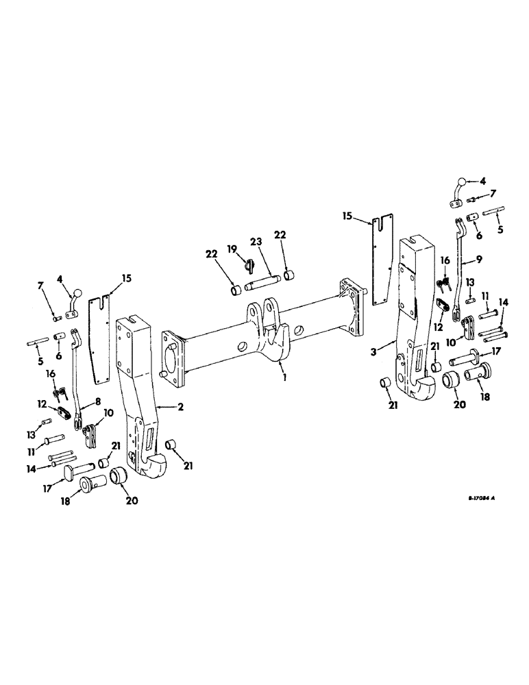 Схема запчастей Case IH 4156 - (K-08) - DRAWBAR AND HITCHES, THREE POINT HITCH QUICK COUPLER CATEGORY III CONVERTIBLE TO CATEGORY II HITCH Drawbars & Hitches