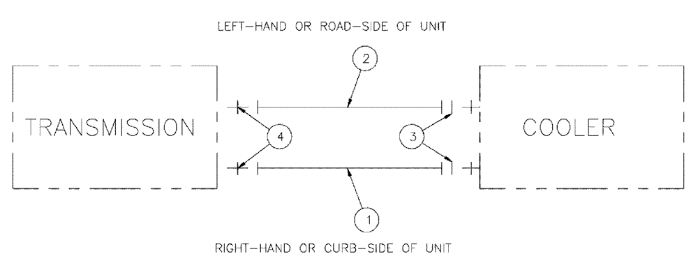 Схема запчастей Case IH TITAN 4520 - (03-016) - COOLER LINES GROUP (03) - TRANSMISSION