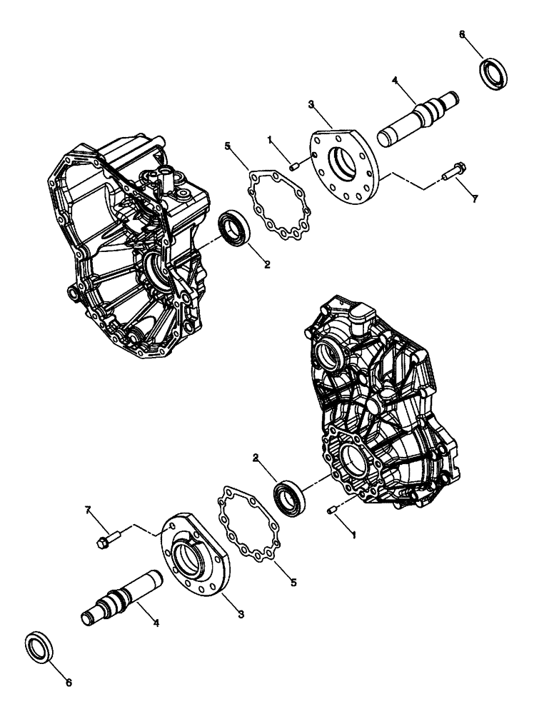 Схема запчастей Case IH SCOUT - (21.100.02[07]) - TRANSAXLE - 2WD AND 4WD (CONTINUED) (21) - TRANSMISSION