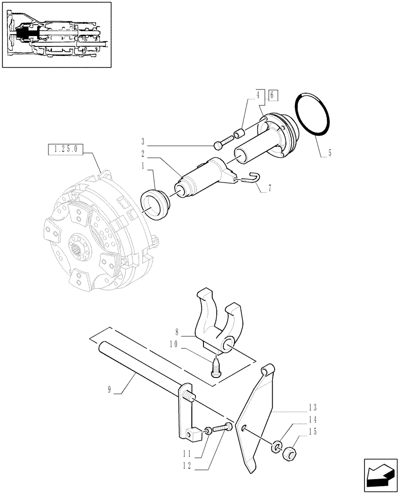 Схема запчастей Case IH JX1095N - (1.26.2[01]) - LEVERS AND TIEROD (03) - TRANSMISSION