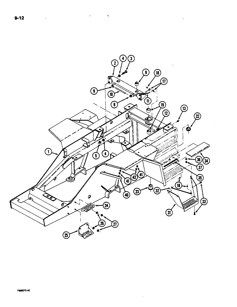 Схема запчастей Case IH 9170 - (9-012) - FRONT FRAME (09) - CHASSIS/ATTACHMENTS