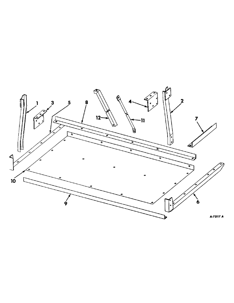 Схема запчастей Case IH 403 - (270) - GRAIN AUGER TROUGH SHIELD (88) - ACCESSORIES