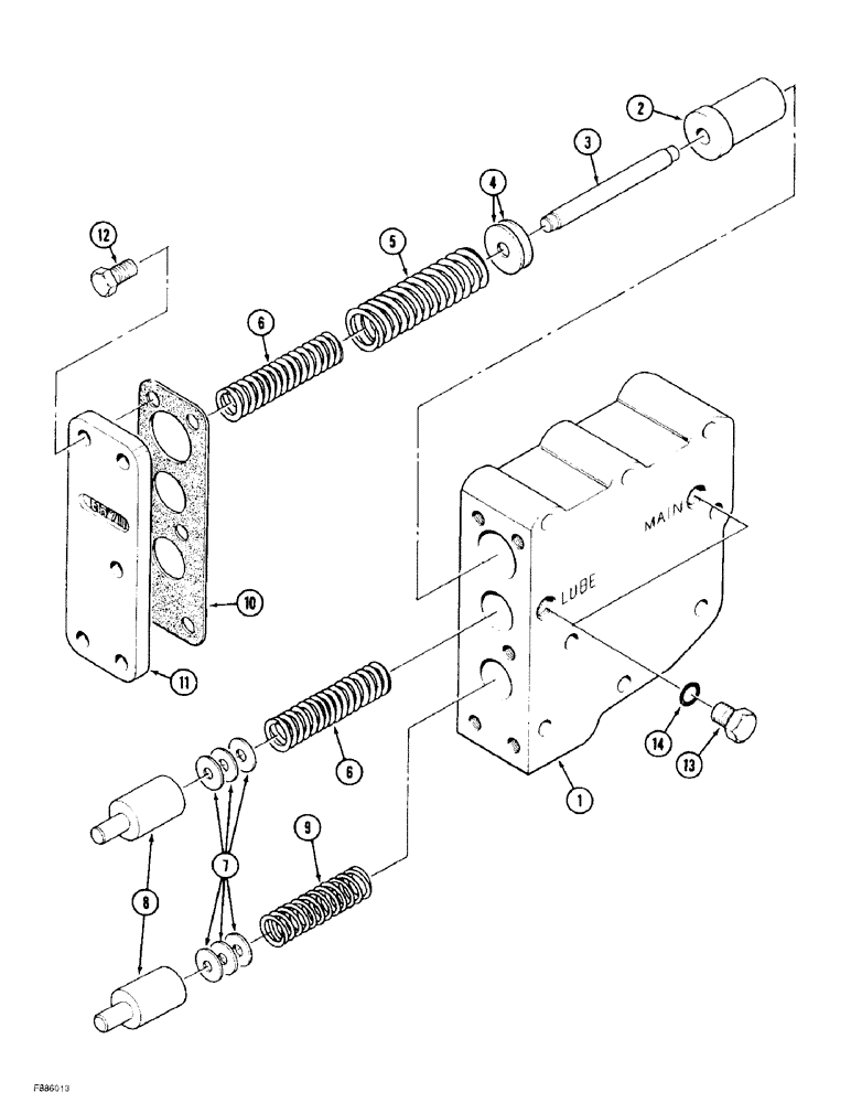 Схема запчастей Case IH 9370 - (6-028) - POWER SHIFT TRANSMISSION ASSEMBLY, REGULATOR VALVE ASSEMBLY (06) - POWER TRAIN