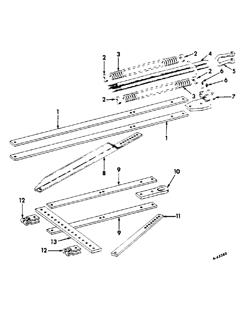 Схема запчастей Case IH 70 - (F-27) - CROSS BAR HITCH 