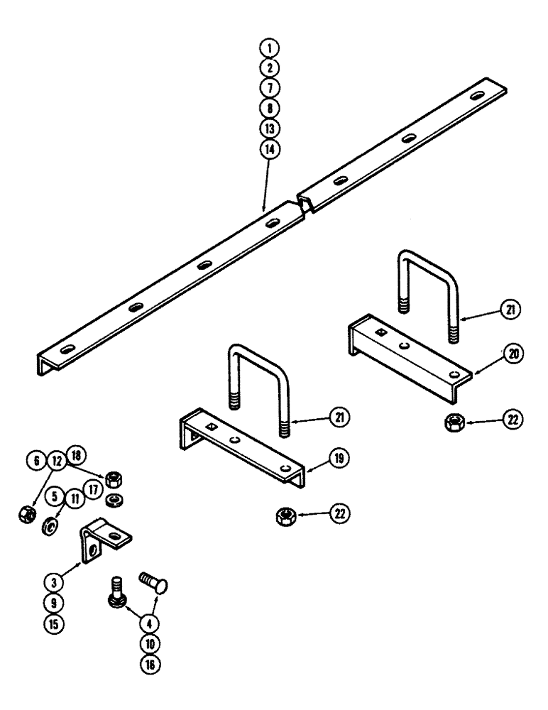 Схема запчастей Case IH E30 - (098[2]) - SCRAPER BARS, WING GANG, 10-1/2 INCH (266.7 MM) SPACING, MODEL 11-360 