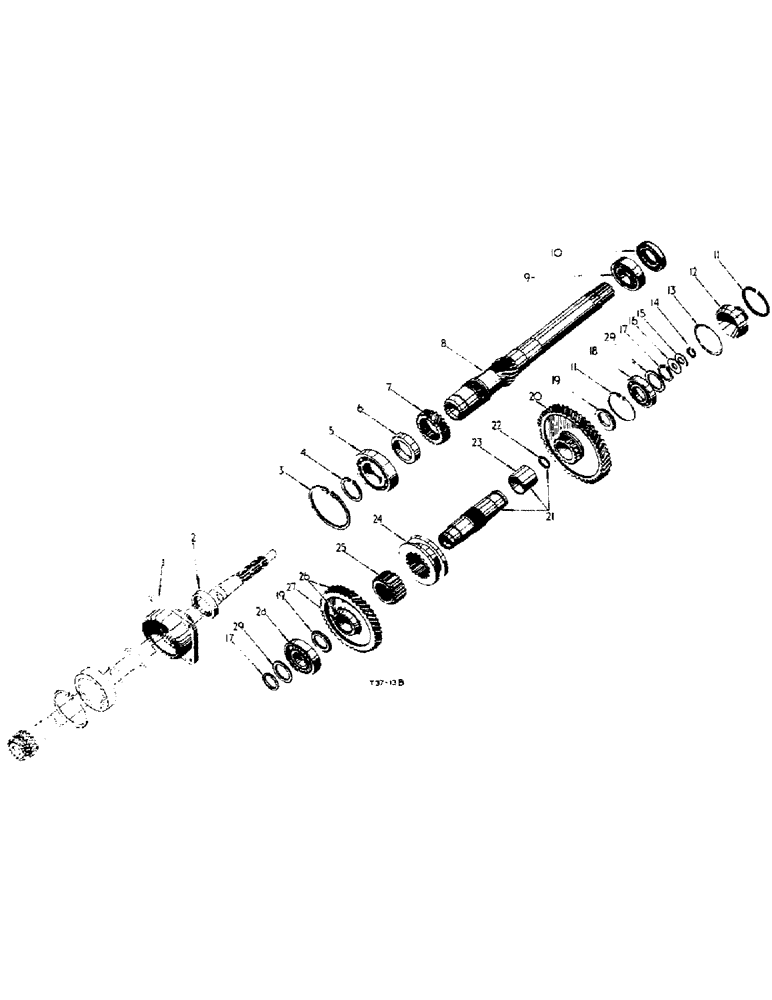 Схема запчастей Case IH 276 - (6-27) - TWO SPEED P.T.O. GEARS AND SHAFTS, CONSTANT RUNNING P.T.O. ATTACHMENT (06) - POWER TRAIN