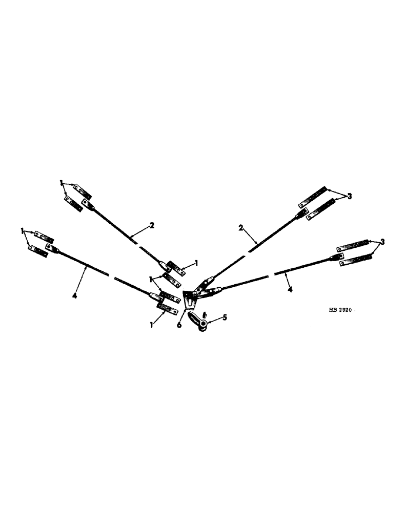 Схема запчастей Case IH 7 - (05-17) - CABLE HITCH FOR DUPLEX MACHINES 