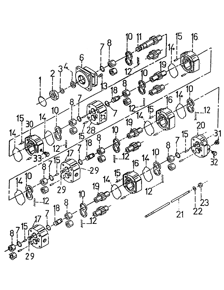 Схема запчастей Case IH 7000 - (B02-65) - HYDRAULIC MOTOR, M51B Hydraulic Components & Circuits