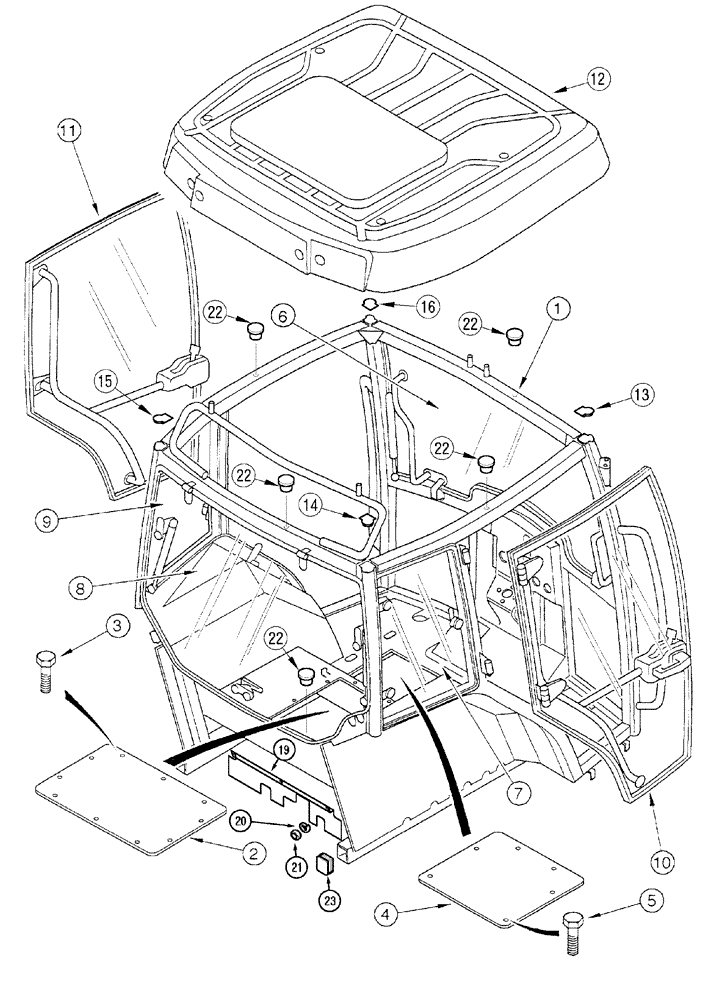 Схема запчастей Case IH MX80C - (09-17) - CAB (09) - CHASSIS