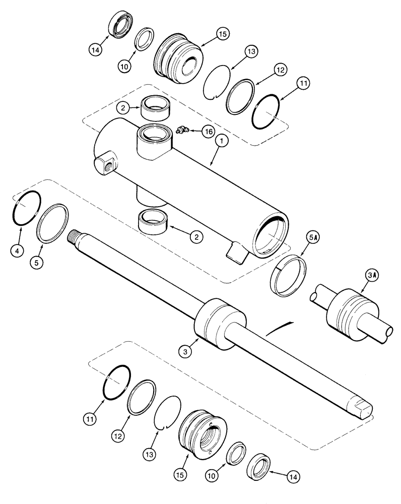 Схема запчастей Case IH 2155 - (5-18) - STEERING CYLINDER (04) - STEERING