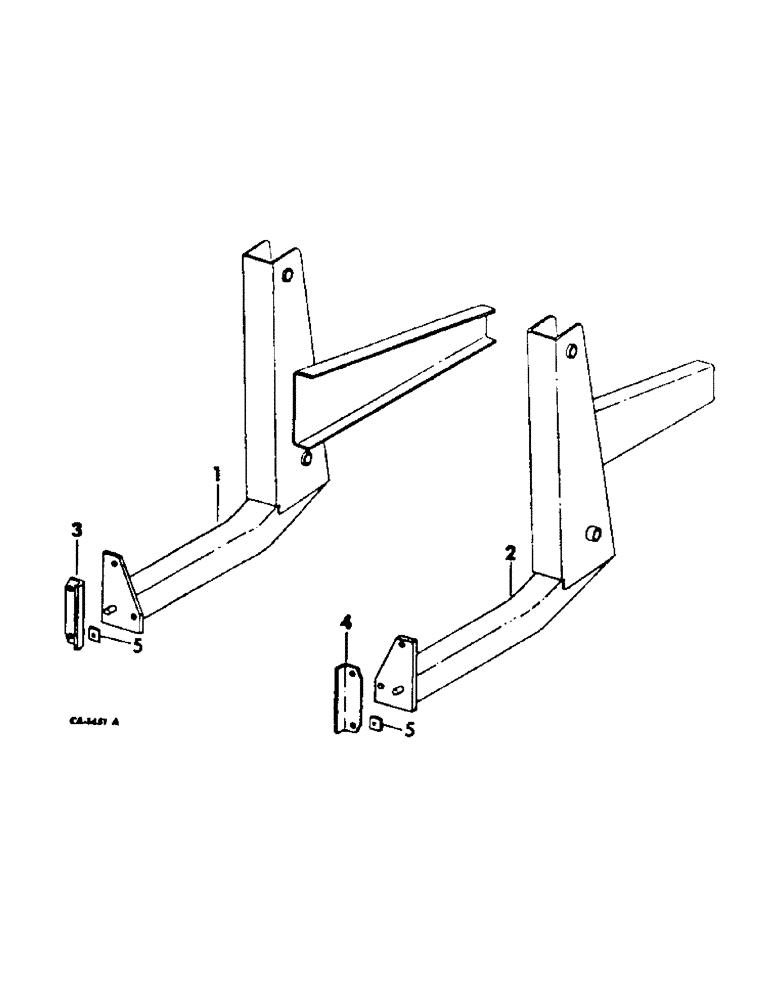 Схема запчастей Case IH 454 - (17-03) - MOUNTED EQUIPMENT, SUBFRAME, TRACTORS WITH 3122A BACKHOE AND/OR 2050A LOADER Mounted Equipment