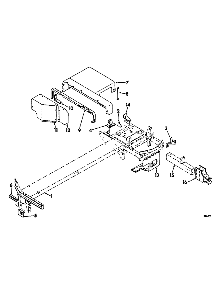 Схема запчастей Case IH 816 - (G-05) - MAIN FRAME AND SHIELDING CONVERSION 